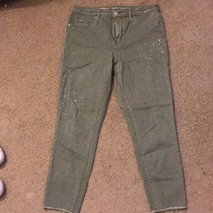 High rise cropped jean